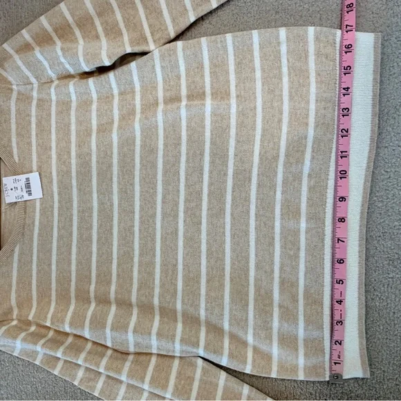 J.Crew Womens S Peyton Striped Crewneck Sweater 100% Cotton Natural Fibers NWT - Picture 6 of 6